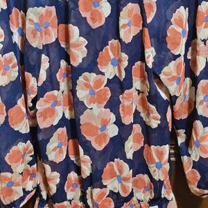 Old Navy Navy Floral Top